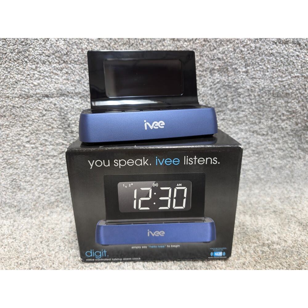 Ivee IV1BL Voice Controlled Talking FM Radio Flex Digital Display 6 Sleep Sounds